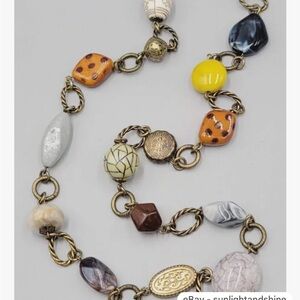 Premier Designs Earthy Tones “wild at heart” Beaded Necklace